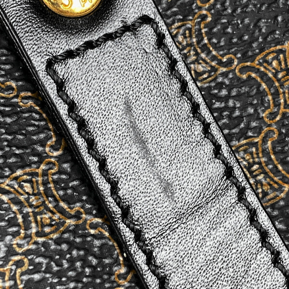 Celine Macadam Pattern Mini Canvas Handbag Black … - image 3